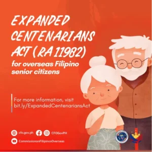 Expanded Centenarians Act for Overseas Filipino Senior Citizens