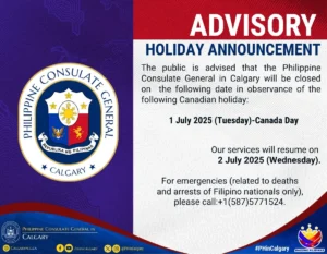 Holiday Announcement: 1 July 2025 (Tuesday) – Canada Day