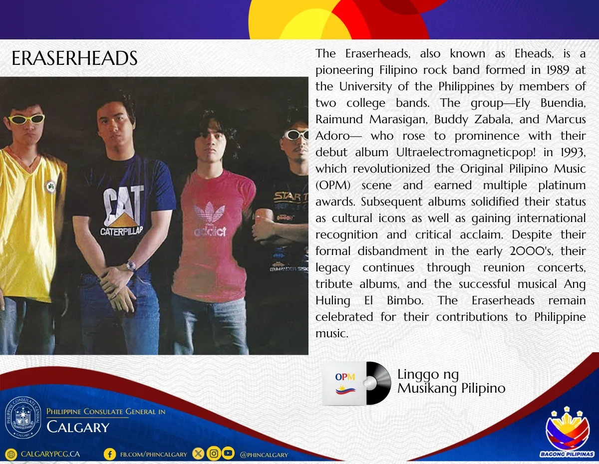 Filipino Music Week celebration from 21 to 27 July 2025 (Eraserheads)