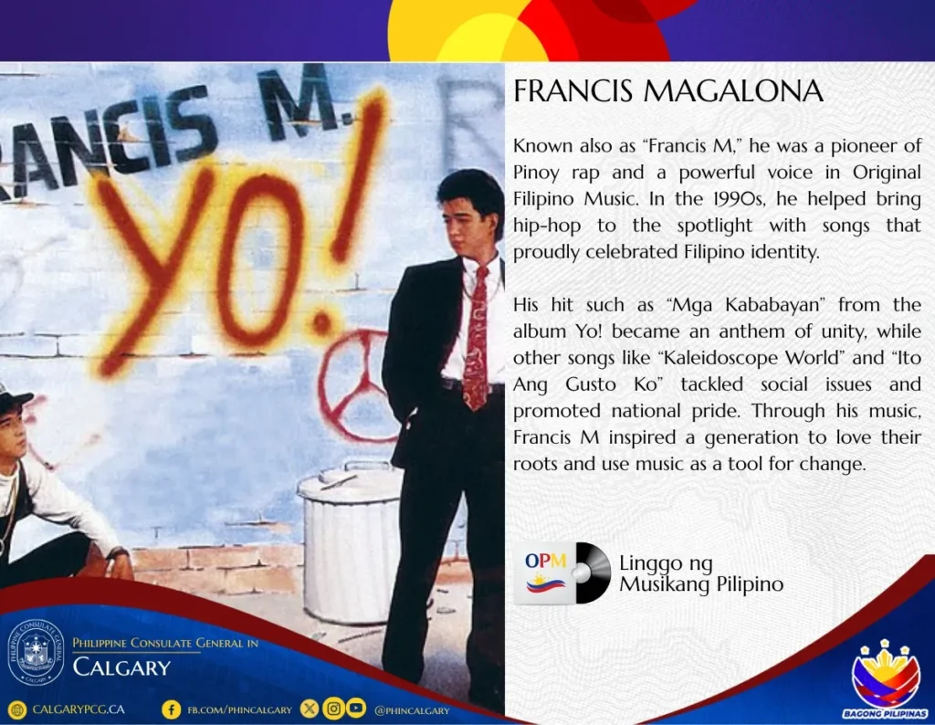 Filipino Music Week celebration from 21 to 27 July 2025 (Francis Magalona)
