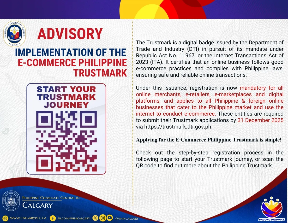 Implementation of the E-Commerce Philippine Trustmark