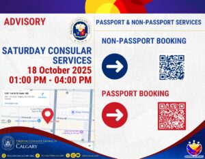 Saturday Consular Service 18 October 2025