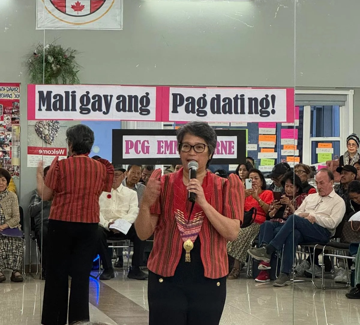 Consul General Emma R. Sarne at the Philippine Cultural Centre, November 8, 2025