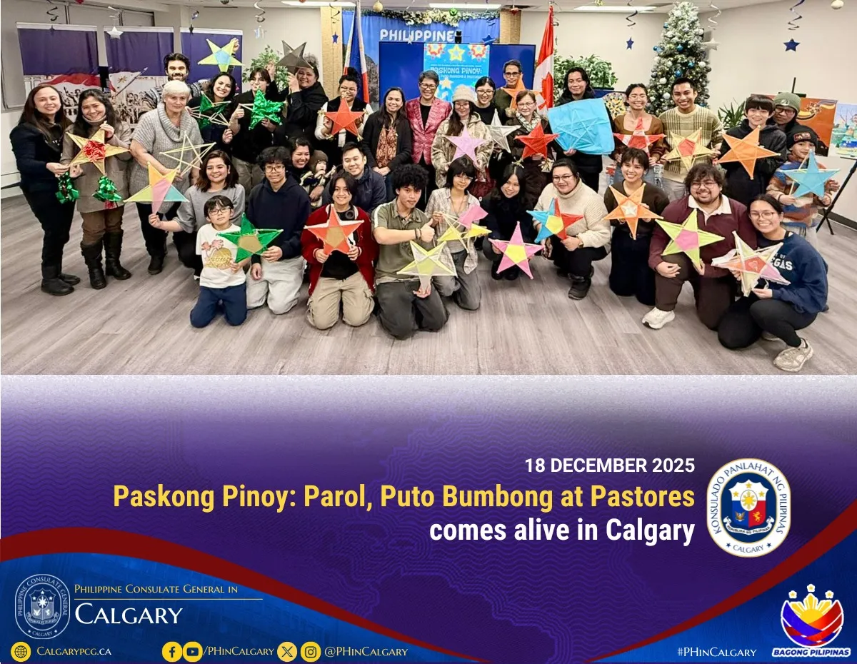 Paskong Pinoy Comes Alive in Calgary: Parol, Puto Bumbong and Pastores at the Philippine Consulate in Calgary