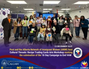 Calgary PCG and ANIW Host Recipe Trading Cards Art Workshop In Celebration of Filipino Christmas And Advocacy for a VAW-Free Philippines