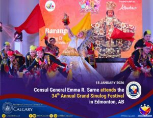 Consul General Emma R. Sarne attends the 34th Annual Grand Sinulog Festival in Edmonton, AB