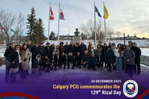 Calgary PCG led the Wreath-Laying Ceremony to Commemorate the 129th  Anniversary of the Martyrdom of Dr. José Rizal