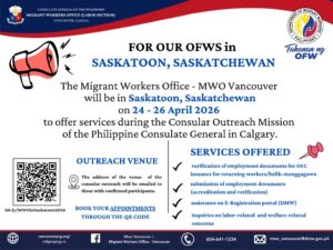 MWO Vancouver will be in Saskatoon, Saskatchewan, on 24-26 April 2026