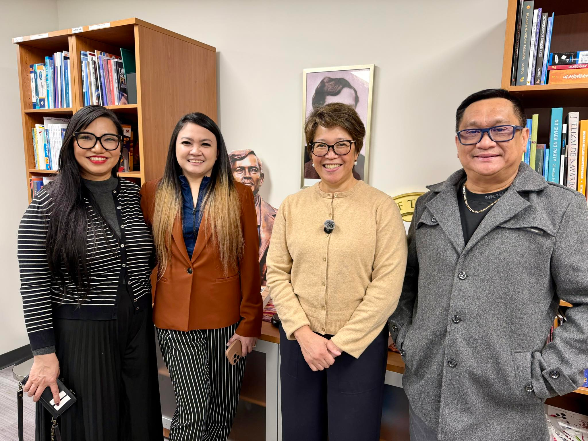 United Filipino Entrepreneurs Association of Alberta (UFEA) Chair Bojo Bautista & Ms. Kaye Intal of UFEA Calgary interviewing Consul General Emma