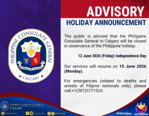 Holiday Announcement