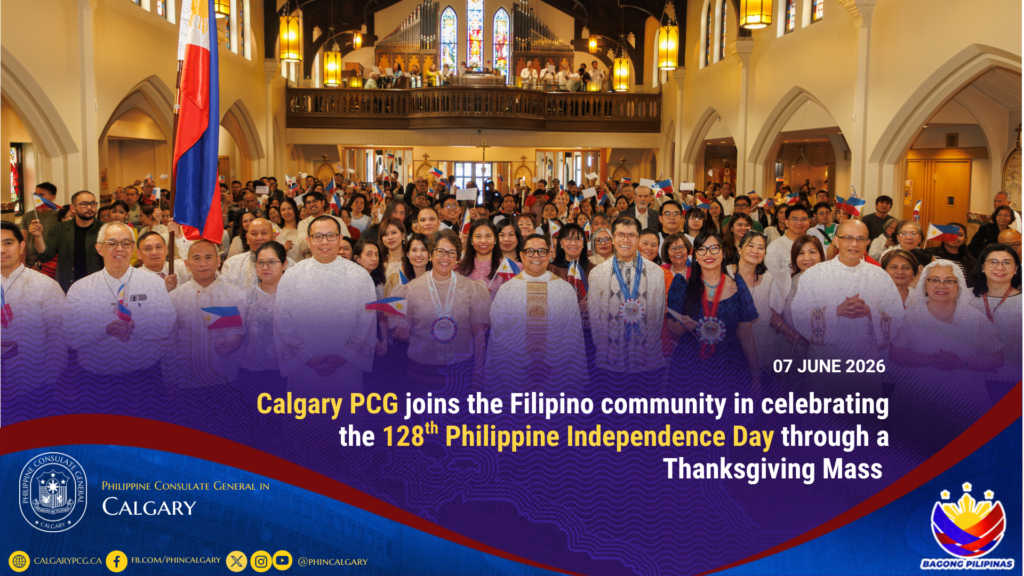 Calgary PCG joins the Filipino community in celebrating the 128th Philippine
Independence Day through a Thanksgiving Mass