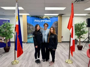 Filipino Canadian youth Cleavon Laquibla and Jeanae Ventura, paid a courtesy call to Consul General Emma R. Sarne