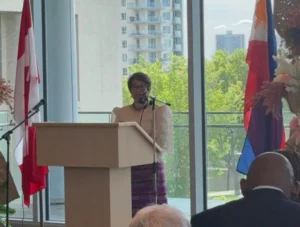 Consul General Emma Sarne joins the Filipino-Canadian Community in Edmonton for a flag-raising ceremony organized by the Philippine Business Society of Alberta (PBSA).