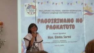 Consul General Emma Sarne attended the Year-end celebration of learning of the Philippine Cultural Center Foundation (PCCF).