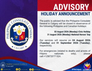 Holiday Announcement – 03 August 2026 (Monday) – Civic Holiday, 31 August 2026 (Monday)-National Heroe’s Day