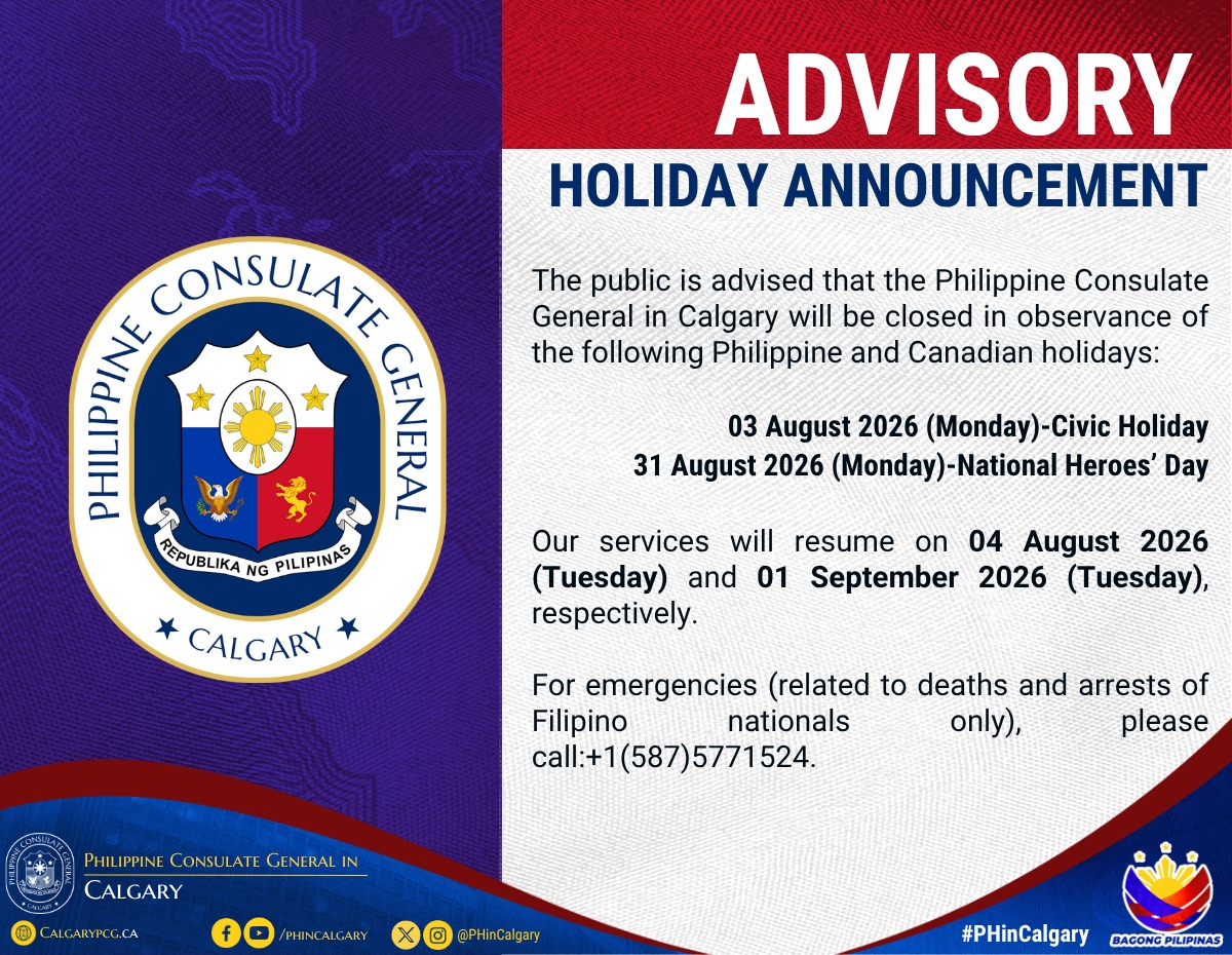 Holiday Announcement – 03 August 2026 (Monday) – Civic Holiday, 31 August 2026 (Monday)-National Heroe’s Day