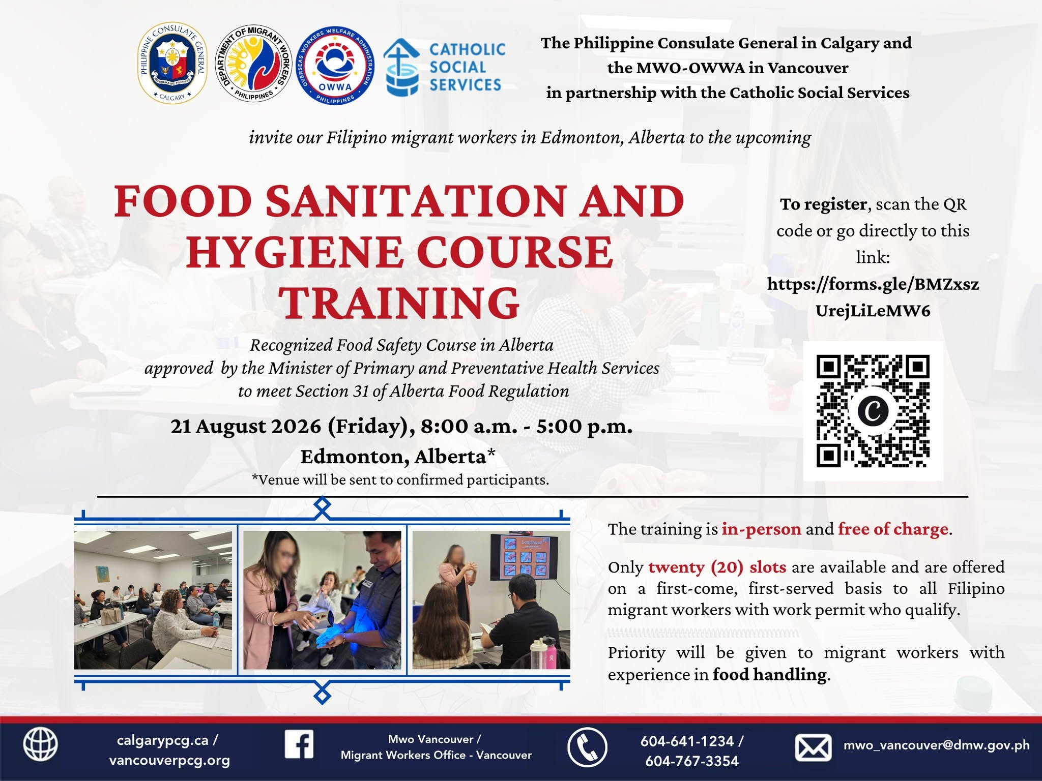 Food Sanitation and Hygiene Course Training