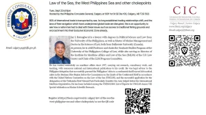 Lecture on the Law of the Sea, the West Philippine Sea and Other Chokepoints