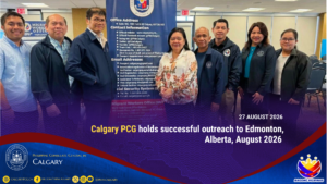Philippine Consulate General holds successful outreach to Edmonton, Alberta August 2026.