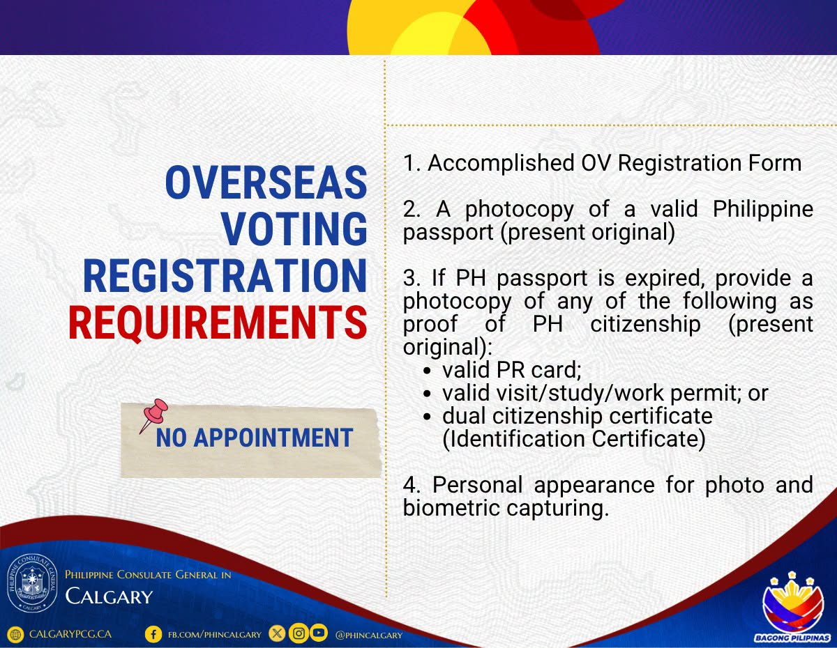Mga kababayan sa Fort McMurray and nearby areas, siguraduhin po natin na tayo ay rehistrado para sa darating na 2028 National Elections!