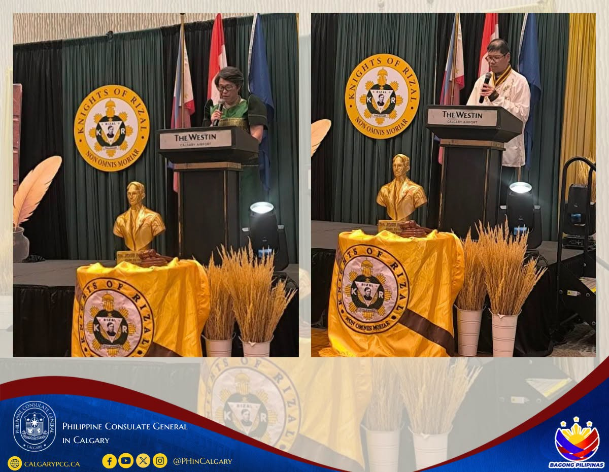 Consul General Emma R. Sarne and Deputy Consul General Vic Dimagiba during the Knights of Rizal Awards Night